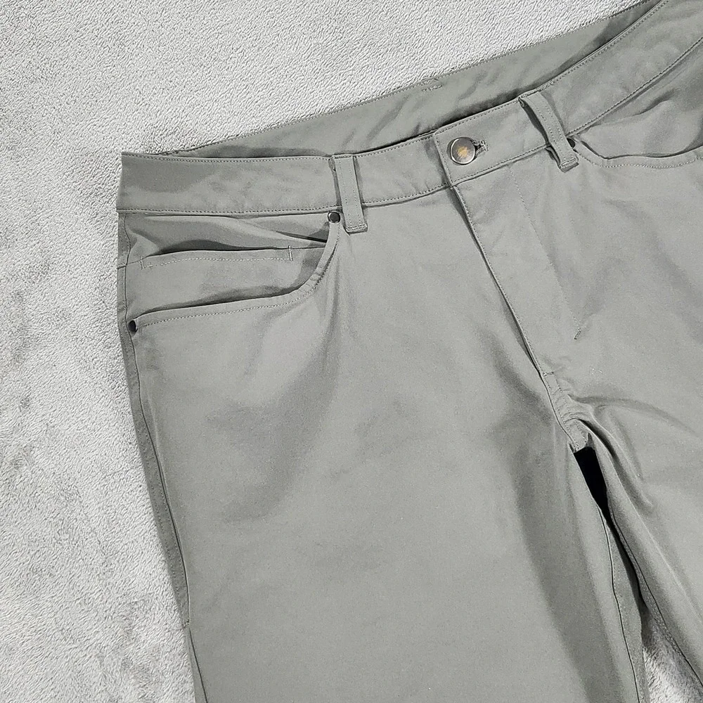 Lululemon Pants Mens 33 Green 5 Pocket ABC Stretch Tech Chino Casual Golf Travel